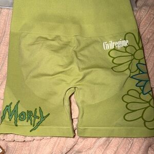 Civil Regime Green Graphic Shorts